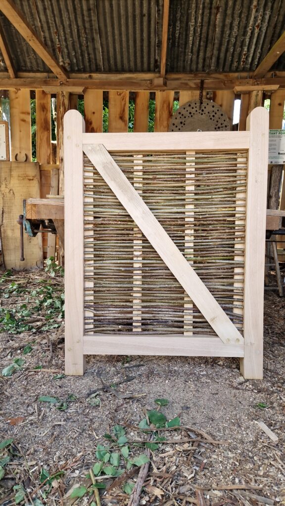 traditional garden gate woven with willow